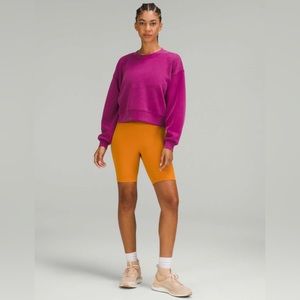 Lululemon Athletica Perfectly Oversized Cropped Crew Magenta Purple Size 10